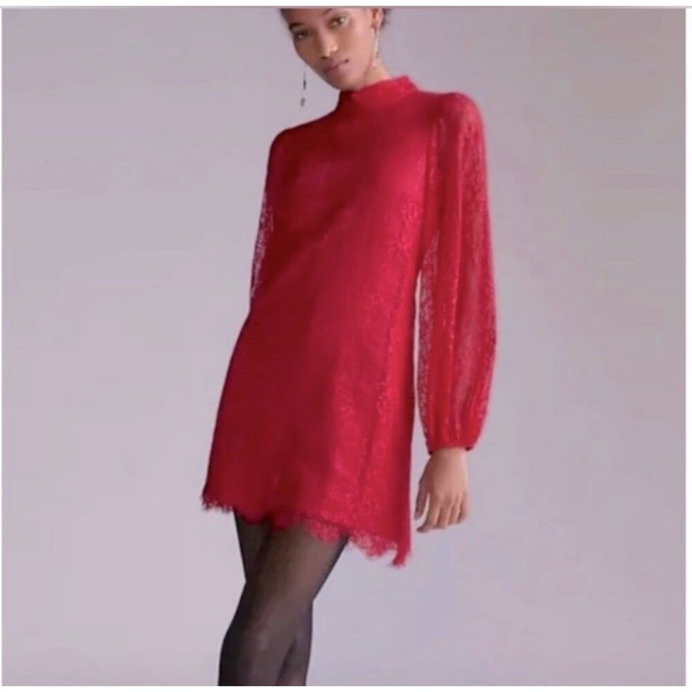 Anthropologie NWT Delicate Lace Mini Dress